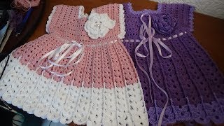 Vestido a crochet talla de 1 a 2 años [upl. by Thalassa]