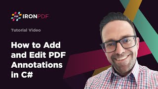 How to Add and Edit PDF Annotations in C  IronPDF [upl. by Akeihsal438]