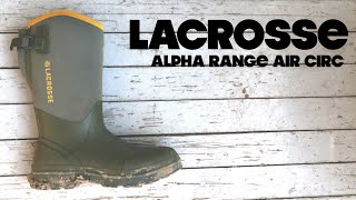 LaCrosse ALPHA RANGE AIR CIRC  Summer Rubber Boot  The Boot Guy Reviews [upl. by Aicileb]