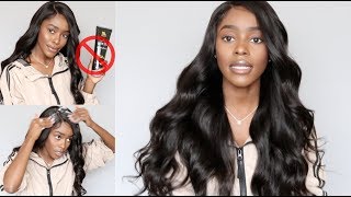 HOW I INSTALL MY CLOSURE WIGS NO GLUE NO BLEACH  Ali Pearl Hair [upl. by Johnny]