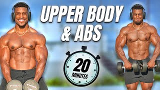 EXPLOSIVE 20 Minute UPPER BODY amp ABS WORKOUT  Ashton Hall [upl. by Nare]