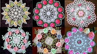 Top Attractive Fancy Flower Decorative Crochet Handmade Dolly Patterns design ideas Crochet dollies [upl. by Roanne507]