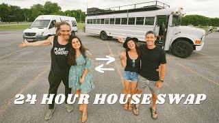 Van Life vs Bus Life 24hr Swap  ft Kara and Nate [upl. by Sliwa]