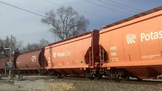 BNSF 7808 Leads Potash Train In Colona IL [upl. by Hazlett]