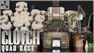 The Clutch  Four Man Clan Base  Triple Bunker  Online amp Offline Defence  RUST Based Designs 2024 [upl. by Neron]