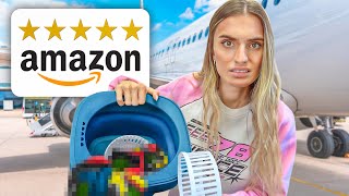 Je TESTE LES OBJETS AMAZON les PLUS INSOLITES de voyage ça existe ça [upl. by Drehcir]