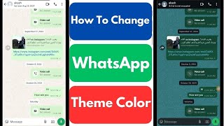 How To Change WhatsApp Theme Color  How To Change WhatsApp Chat Theme Color [upl. by Tutankhamen832]