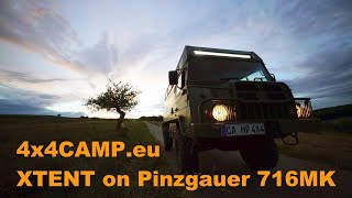 XTENT poptop on PINZGAUER 716MK  4k  2020 08 20 [upl. by Euqenimod]