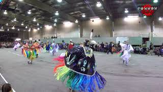 Jr Womens Fancy Shawl Double Beat  Samson Powwow 2018 [upl. by Omik]