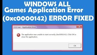 How to fix Games Application Error 0xc0000142 [upl. by Giark98]