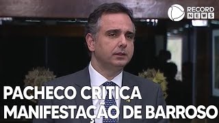 Pacheco critica manifestação política de Barroso [upl. by Hut]