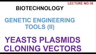 Yeast Plasmid Vector  yeast plasmid  biotechnology lectures [upl. by Auqeenwahs883]