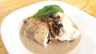 BURRITO DE HUITLACOCHE EN CREMA DE CHAMPIÑONES [upl. by Findley]