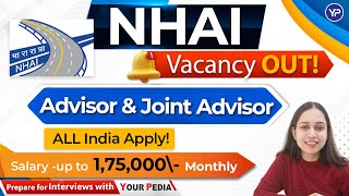 NHAI Recruitment 2023  Advisor amp Joint Advisor  NHAI Vacancy 2023  Latest Govt Job 2023 [upl. by Keraj623]