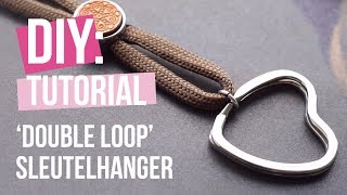 Sieraden maken ‘Double loop’ sleutelhanger ♡ DIY [upl. by Wanfried]