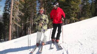 Martis Camp Ski Report  How to carve turns in spring conditions [upl. by Nivle]