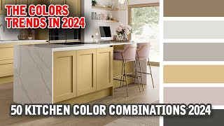 Kitchen Color Combination Trends 2024 For Wall Cabinets Countertop Chairs  Interior Design 2024 [upl. by Iorgos]