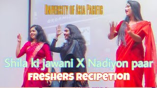 shila ki jawani X Nadiyon Paar Dance performance  freshers recipetion  its Paul vlog [upl. by Eentirb]