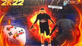 HOW TO MOMENTUM DRIBBLE SPAM ON NBA 2K22 W HANDCAM MOMENTUM CROSSOVER TUTORIAL 2K22 BEST SIGS [upl. by Hayouqes]