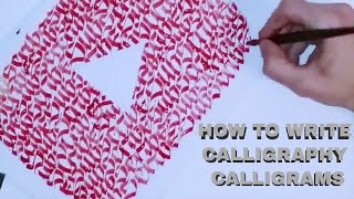 HOW TO WRITE CALLIGRAPHY CALLIGRAMS [upl. by Mccowyn705]