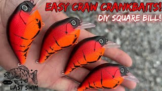 Painting a Easy Craw Pattern  Craw Squarebill Crankbaits [upl. by Toinette]