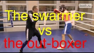 Boxing sparring the “swarmer” against the “outboxer” [upl. by Akla]