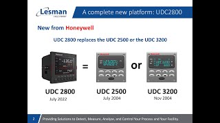 Replacement for Retired Honeywell UDC2500 and UDC3200 Controllers a Lesman Webinar [upl. by Wenonah214]