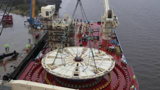 DeepOcean Carousel Installation  Maersk Connector [upl. by Rafaelia]