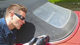 How to Clean Convertible Top amp Restore quotYellowquot Windowquot [upl. by Othello]