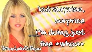 Hannah Montana  Que Sera Lyrics Video HD [upl. by Roskes290]