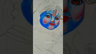 Shri krishna Drawing ll Drawing on Brustro sketchbook 🎨😍✨krishna drawing brustro sketchbook art [upl. by Hyozo314]