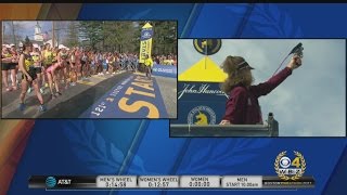 2017 Boston Marathon Elite Women Start [upl. by Lihp839]