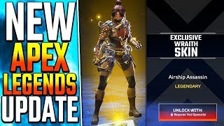 NEW APEX UPDATE New EXCLUSIVE Wraith SKIN Airship Assassin Apex Legends Patch 103 2222019 [upl. by Brandenburg]