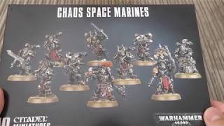 Chaos Space Marines  Unboxing WH40K [upl. by Gnihc959]