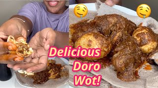 Mukbang 먹방  Ethiopian Food  Doro wot No TalkingASMR [upl. by Arick]