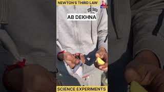 newton third law  science experiment  experiment science physics shorts [upl. by Sloan696]