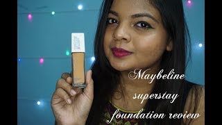 Maybelline Superstay Foundation reviewshade 320 Honey [upl. by Nevetse]