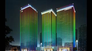 Project Design Video Displaywhole building lighting by dmx512 LED linear light [upl. by Deehan]