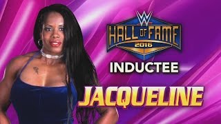 Jacqueline joins the WWE Hall of Fame Class of 2016 [upl. by Akenahc]