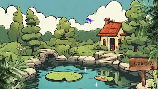 Pain Relief LoFi 174hz relaxing music  Relieve a Migraine by the Garden Pond [upl. by Naujtna]