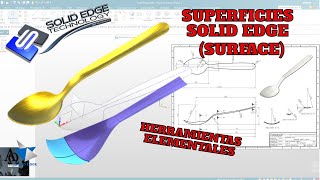 Solid Edge 2024 SUPERFICIES  TUTORIAL [upl. by Belden746]