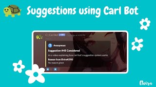 Setting up suggestions│Carl Bot│Tutorial│Join our DISCORD│Elvira [upl. by Esmerolda]