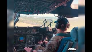 C17 Globemaster Cockpit View and Landing❤❤ [upl. by Lower]