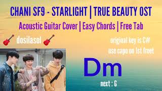 Chani SF9 Starlight  True Beauty Ost  Guitar Cover with Easy Chords [upl. by Dnalram]