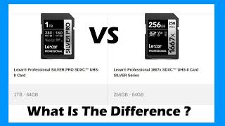 Lexar V60 Professional SILVER PRO vs 1667x UHS II SD Card Compare Difference [upl. by Teleya784]