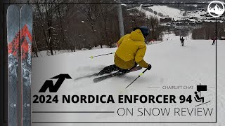 2024 Nordica Enforcer 94 On Snow Ski Review and Length Comparison with SkiEssentialscom [upl. by Kareem]