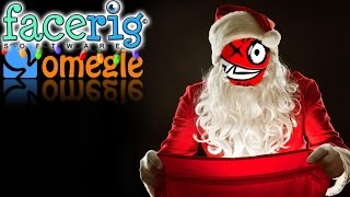 Omegle Trolling w Facerig Santa Edition [upl. by Ayekan]