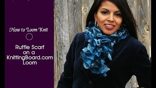 Loom Knit Ruffle Scarf [upl. by Atled746]