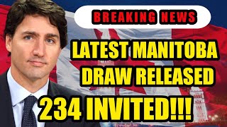 🤩NEW MANITOBA PNP DRAW INVITES 234 CANDIDATES TO APPLY FOR PR [upl. by Orian636]