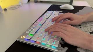 Logitech G915 X Tactile TKL White ASMR [upl. by Tuchman]